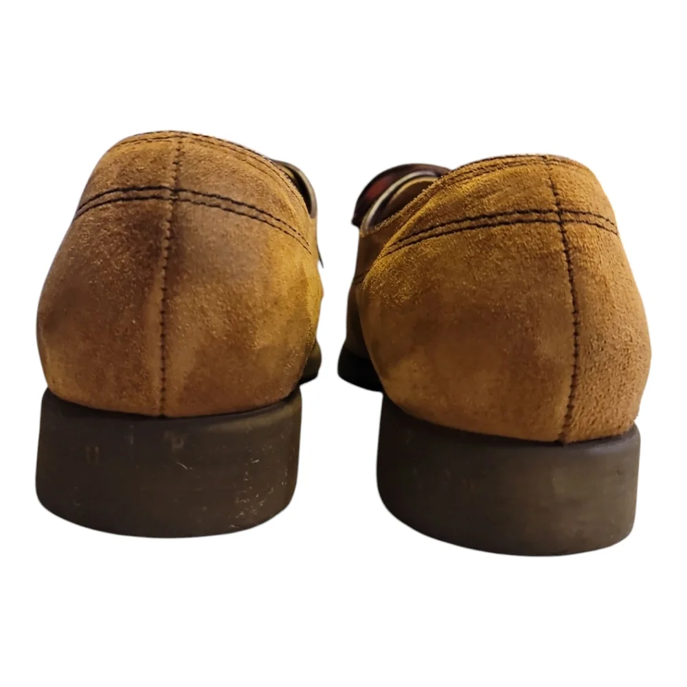 Hush Puppies oxford suede light brown vintage 10 mens moc toe